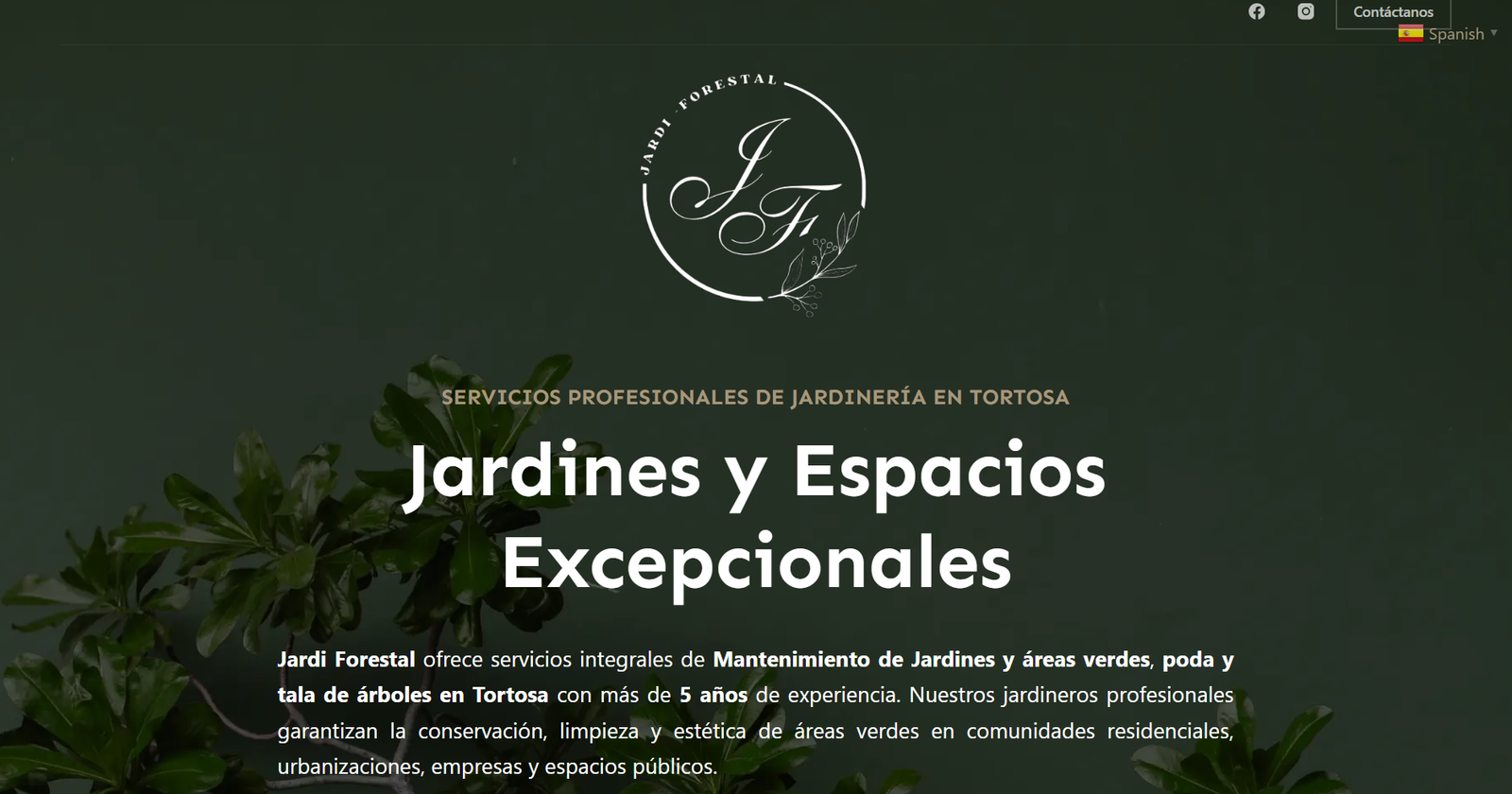 Jardí Forestal - Página web profesional